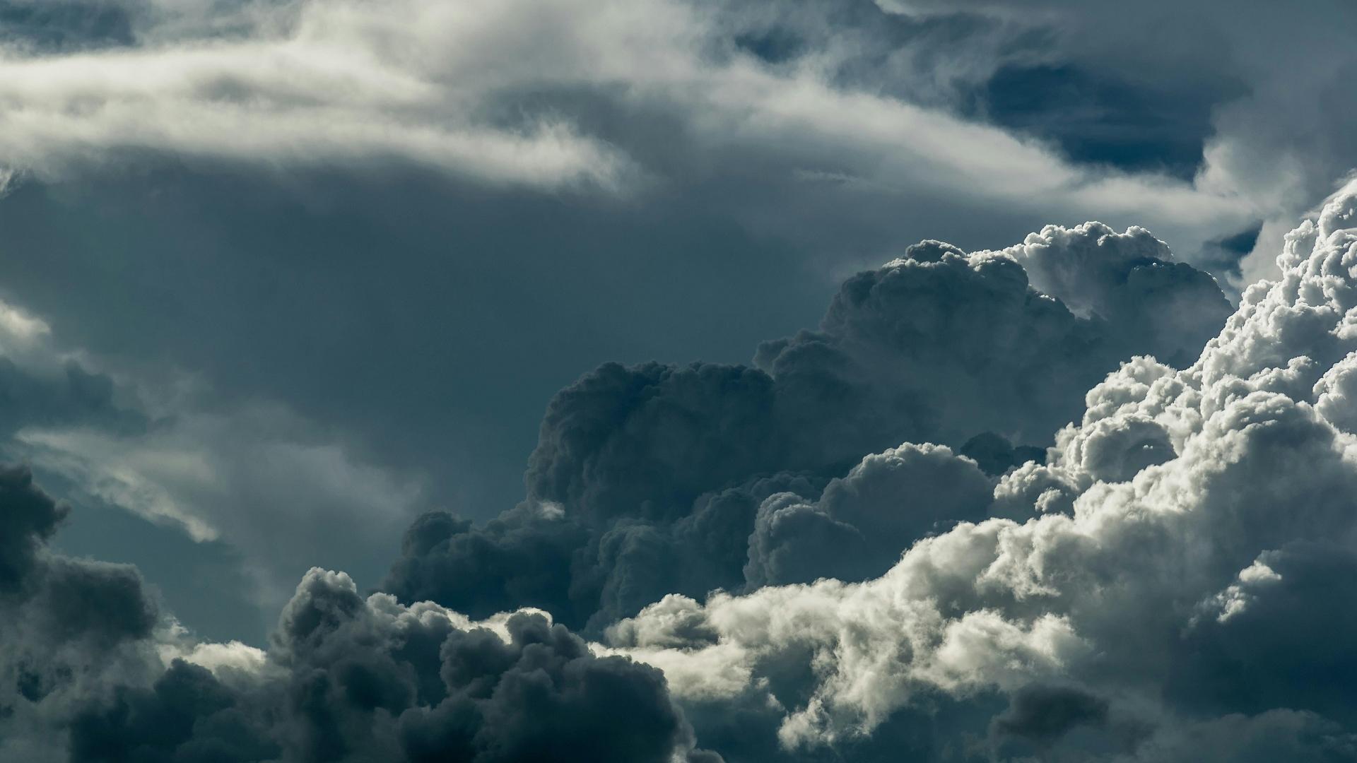 Aerial photo of clouds